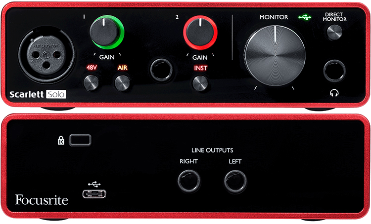 Focusrite Scarlett solo USB audio interface